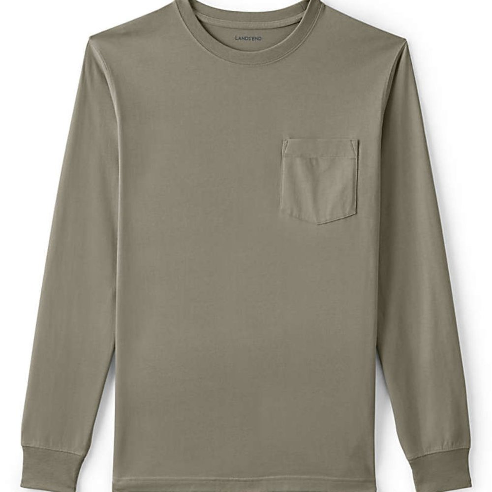 Landsend Men's Long-sleeve pocket t-shirt